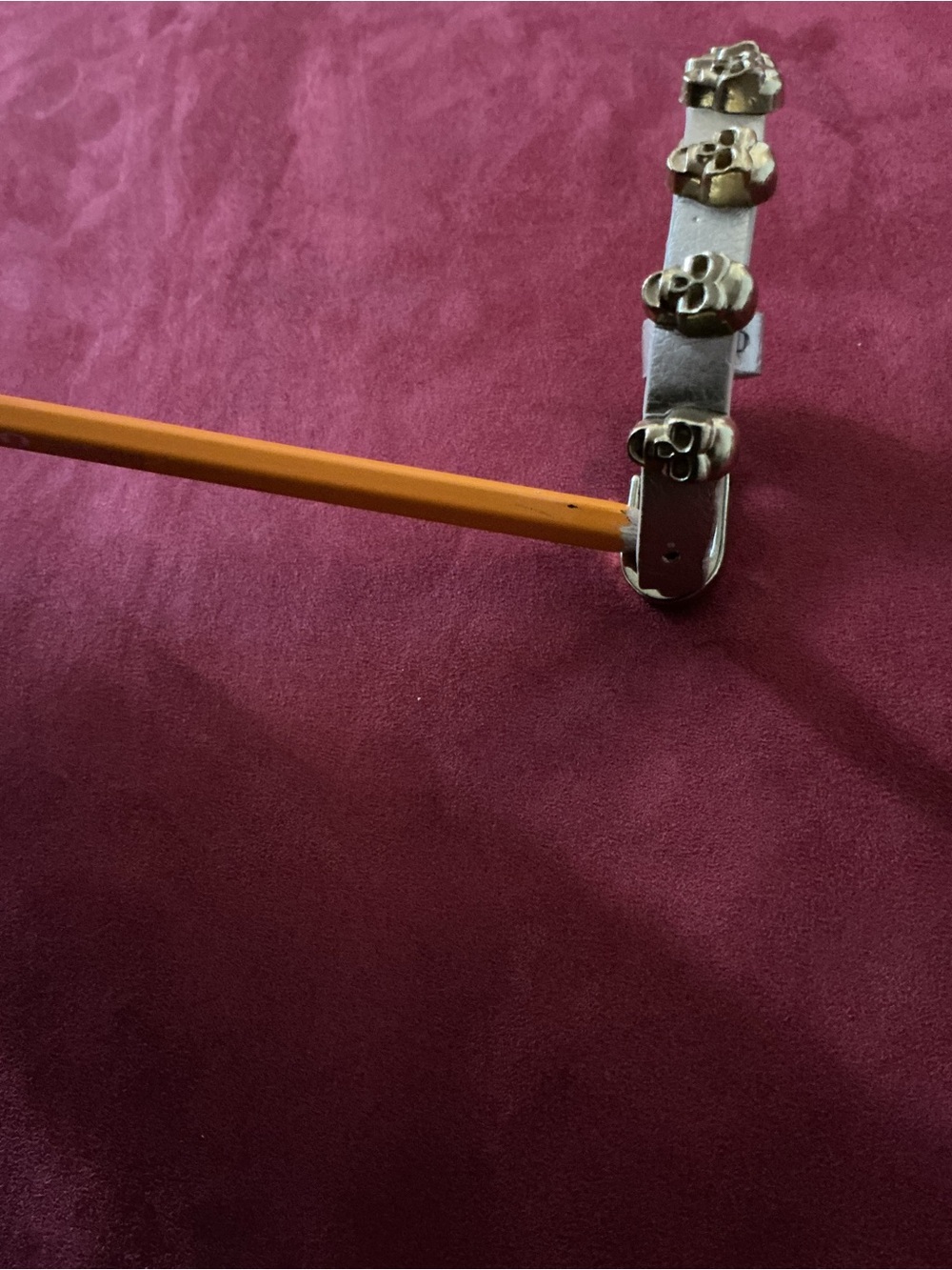 Tinsel Gold-tone Skull Accent Leather Bracelet - Gold